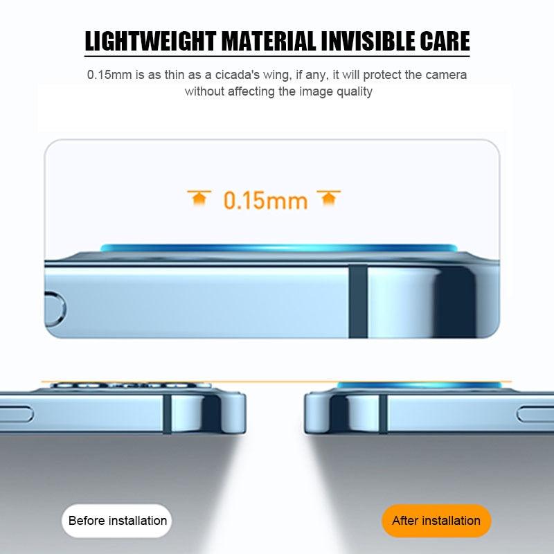 3pcs Camera Glass For Iphone 13 12 11 Pro Max Lens Protector Iphone 13 12 11 Mini Xs Max 8 7 6 6s Plus X Xr Se 2020 Glass Ultra Thin Transparent Camera Lens Cover Black Ring HD Clear Scratch Resistant Stevvex