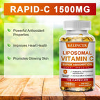 Liposomal Vitamin C Supplement - Easily Absorbed, Fat-Soluble Vitamin C, Antioxidant, Support Immune System, Promote Skin Health Lootquake LLC