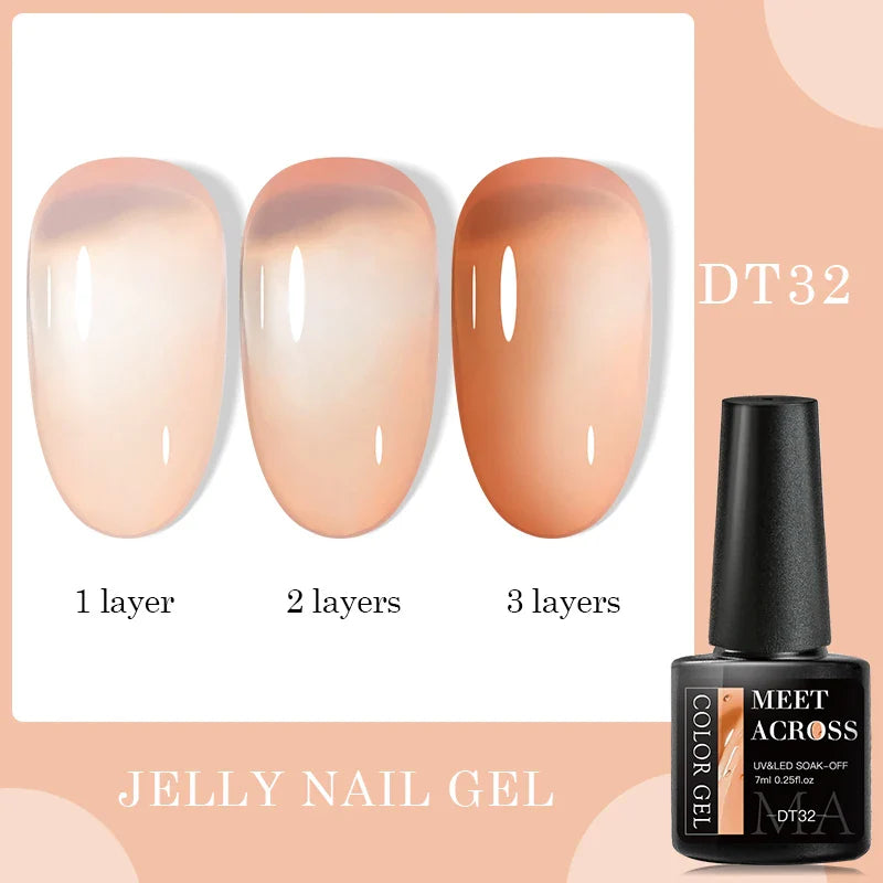 7ml Milky Jelly White Gel Nail Polish Natural Luster Long Lasting Nail Art All for Home DIY Manicure Soak Off UV LED Gel Vernis Lootquake LLC