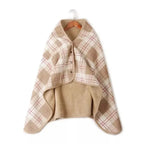 Thick Plaid Blanket Warm Winter Wearable Blanket Adults Office Travel Soft Fleece Throw Blankets With Button Home Shawl Lootquake LLC