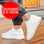 New Summer Men's Sneakers Elevator Shoes Heightening Height Increase Insole 7-8CM High Heels Shoes Leather Sport Shoes Men Shoes Lootquake LLC