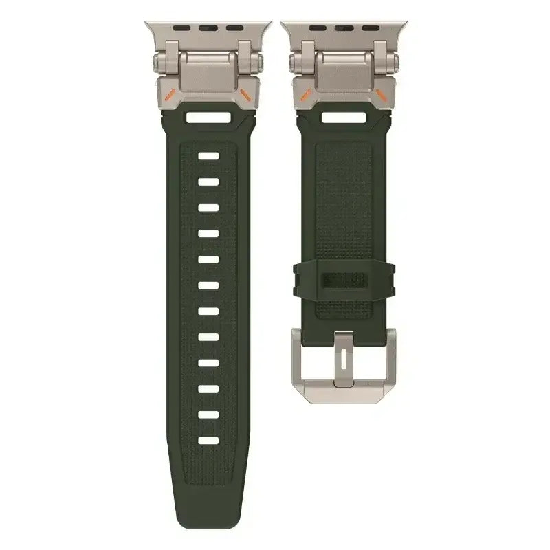 Apple Watch Silicone Metal Band - Premium Durable Strap - SJB-DIAMOND ELITES