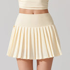 VITALINOVO Flowy Pleat Skort: High-Waist, Pocketed, Comfy THRIXINE