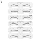 Reusable Eyebrow Stencil Set Soft Ruler Brow Definer Eye Brow Drawing Guide Styling Shaping Grooming Template Card Makeup Tools Lootquake LLC
