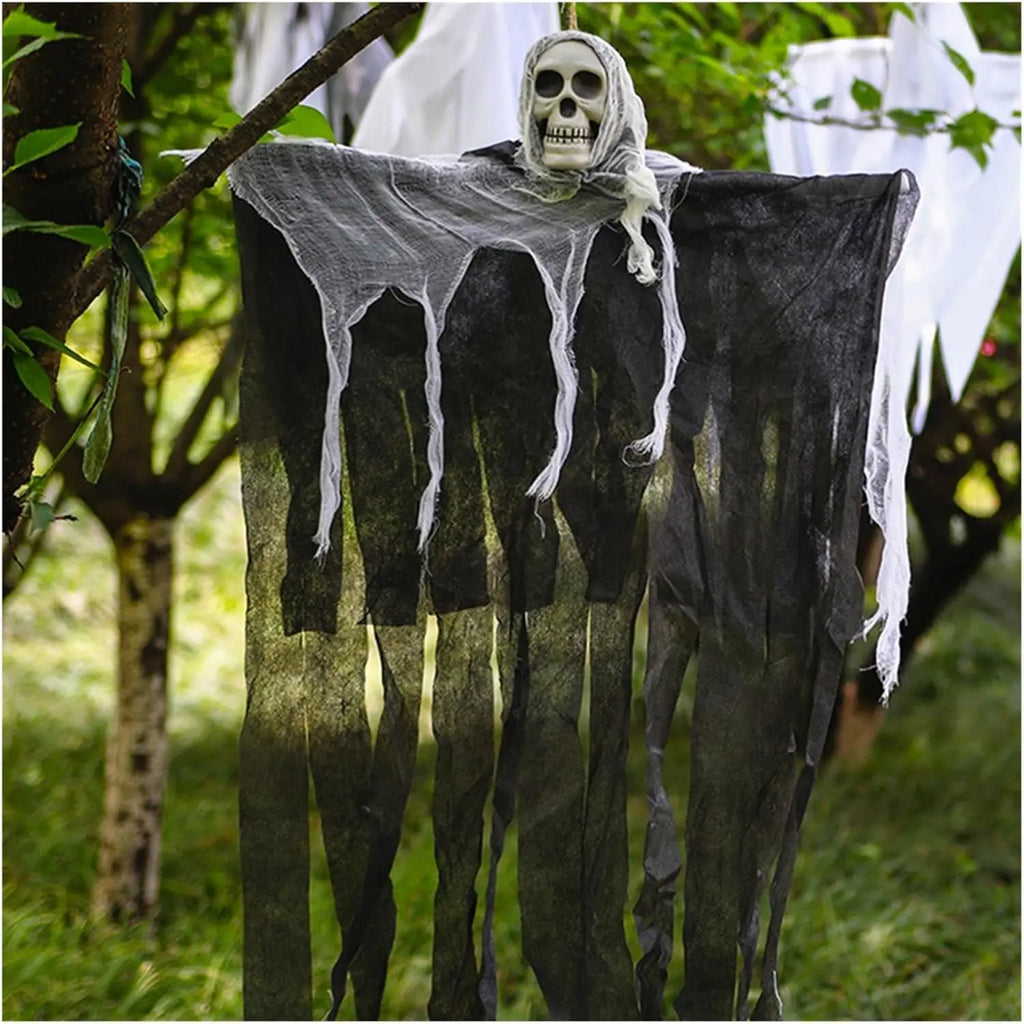 Horror Skull Ornaments Halloween Outdoor Haunted House Yard Decor Corpse Death Prop Skull Ghost Pendant Halloween Party Supplies Lootquake LLC