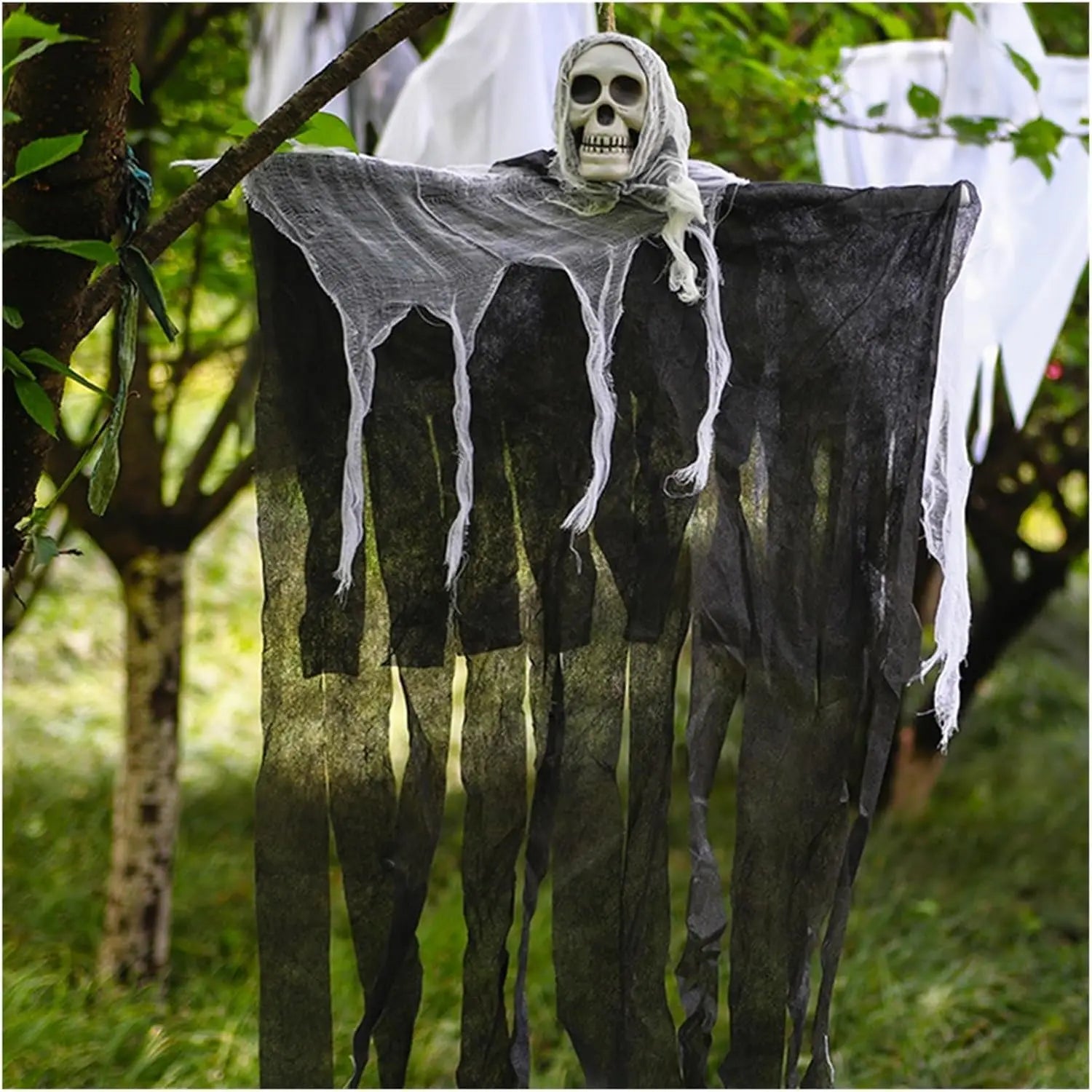 Horror Skull Ornaments Halloween Outdoor Haunted House Yard Decor Corpse Death Prop Skull Ghost Pendant Halloween Party Supplies Lootquake LLC