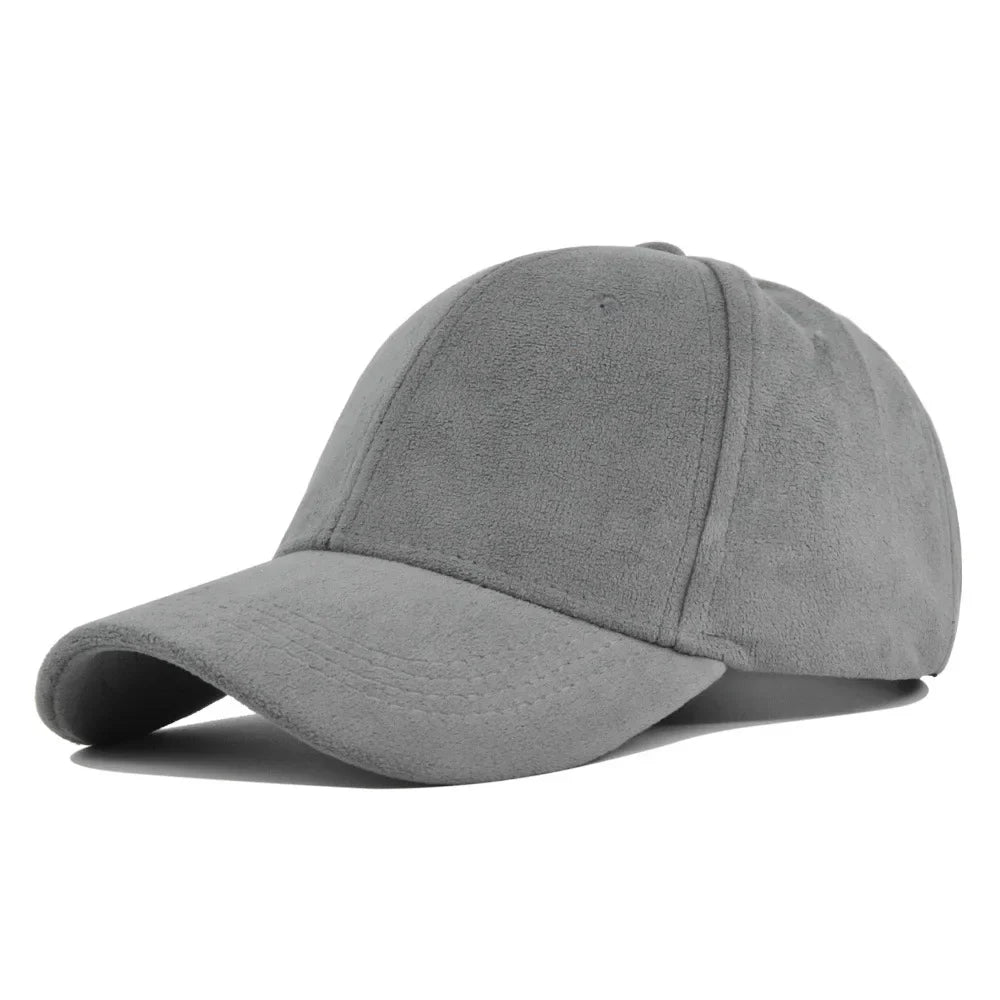 Solid Suede Retro Baseball Caps For Men Women Spring Autumn Street Snapback Hip Hop Hat Adjustable Faux Fur Sunscreen Visor Cap Lootquake LLC