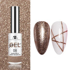 5ML Gold Silver Metallic Liner Paint Gel Polish Chrome Mirror Metal Effect Super Bright French UV LED Semi Permanent Nail Gel Lootquake LLC