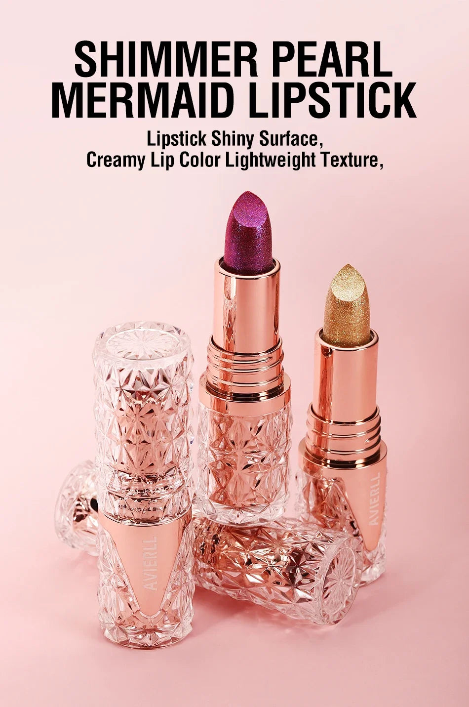 Fine Glitter lipstick, Quicksand Gold Lipstick, Moisturizing Silky Mermaid Girl Pink, Long-Lasting Waterproof Grapefruit Orange Lootquake LLC