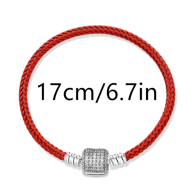 925 Silver Valentine's Day Snake Year Series Pendant Suitable for 925 Sterling Silver Original Women's Bracelet DIY Jewelry Gift Lootquake LLC