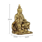Chinese Brass Seiko Taoism Taishang Laojun Crafts Buddha Statue Ornament Sculpture Carving Buddha Statue Collection Home Decor Lootquake LLC