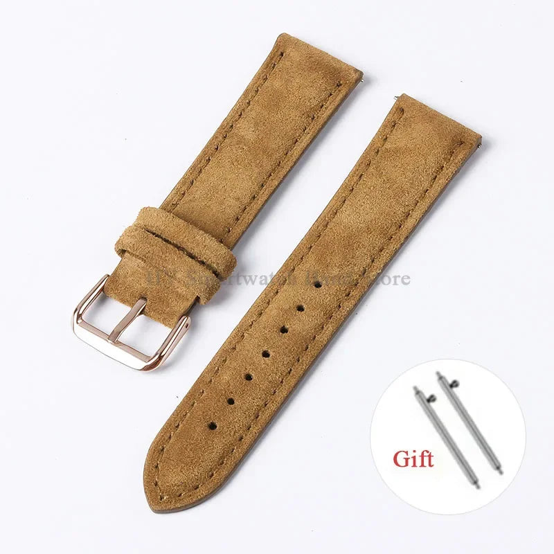 Polar Suede Leather Watch Strap For Polar Smartwatch - Handmade Quick Release