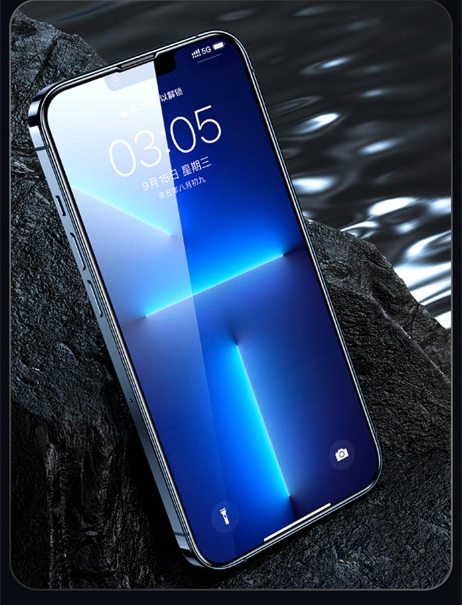120D New upgrade Tempered Glass For iPhone 14 13 12 7 8 Plus Mini XR X XS Screen Protector For Iphone 14 13 12 11 Pro Max Glass  Anti-Scratch HD Tempered Glass Screen Protector Stevvex