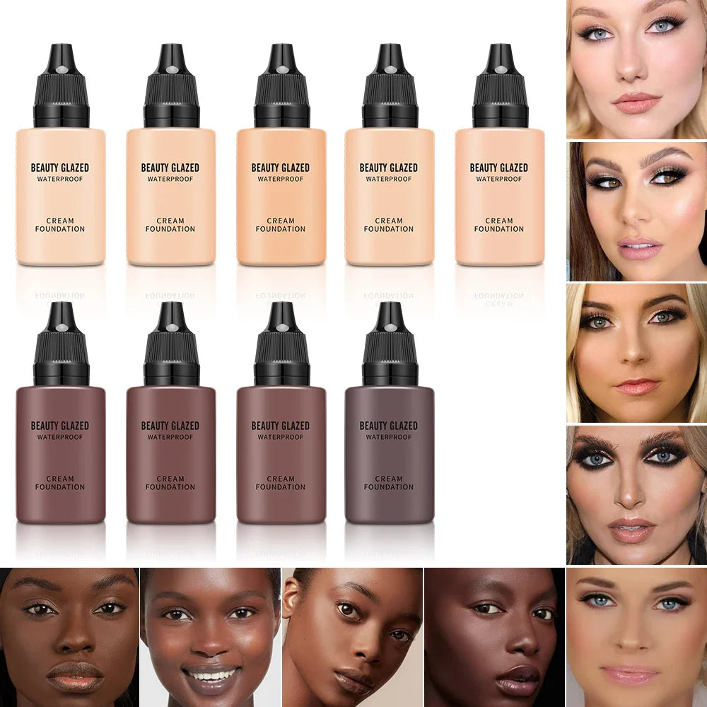 Flawless All Day: 9 Color Waterproof Concealer Foundation For Women Makeup Full Coverage Long Lasting Moisturizing Lootquake LLC