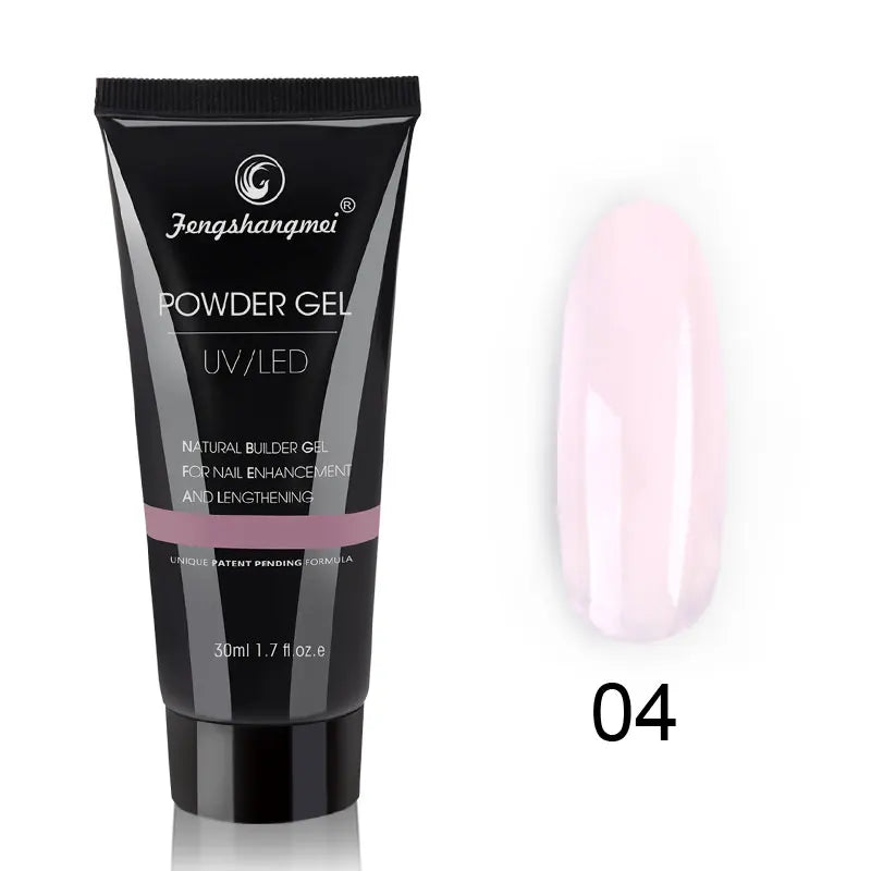 Poly Nail Gel 30g Nude Nature Builder for Nail Extension All Season Gel Color for 3D Molding Gel Nail Strengtheners Long Lasting