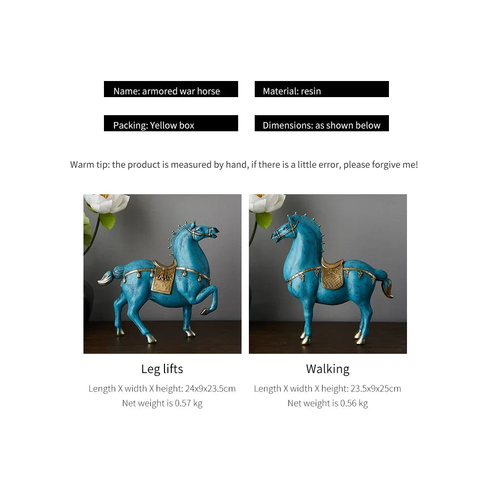 Horse Sculpture Home Decoration Accessories Office Decor Housewarming Gifts Living Room Decor Statues for Decoration Lootquake LLC