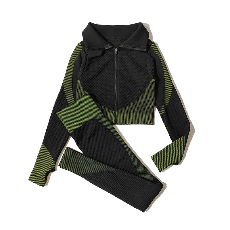 FlexFit Seamless Yoga Set: Comfy, Stylish, Versatile THRIXINE