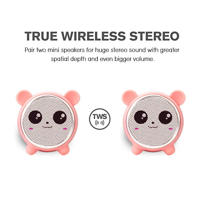 Wireless Bluetooth Animal Speaker Box HIFI Power Mini Speakers TWS Sound Speakers for Outdoor or Office home Panda Baby Lootquake LLC