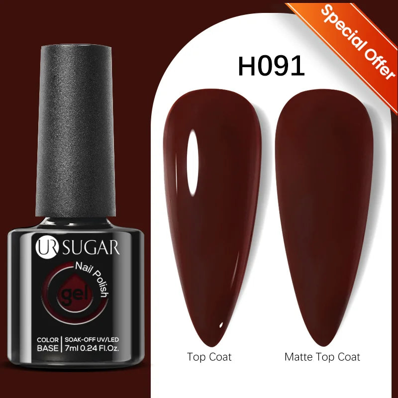 UR SUGAR Blue Color Rubber Base Gel Nail Polish Gold Glitter Base Gel Top Coat Soak Off UV LED Gel Nail Art Varnish Manicure Lootquake LLC