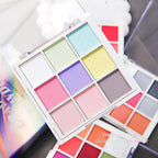 9Colors Solid Patting Nail Powders UV Polish Decoration Shimmer Fine Glitter Gradient Matte Pat Pat Manicure Polish Deco Powder