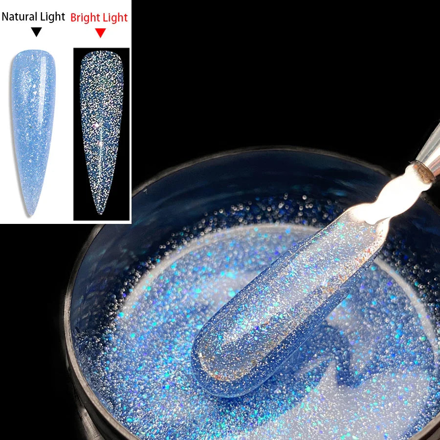 Jillnails 100g Glitter Shimmer Milky Hard Gel Builder Nail for Nails ExtensionsRoyal Blue Pink  UV LED Camouflage  Selfleveling Lootquake LLC