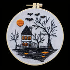 Halloween-themed pattern hand-embroidery DIY set material package, the set includes needles, threads, embroidery strips, and an Lootquake LLC