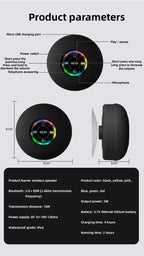 New Bathroom Waterproof Wireless LED Bluetooth Speaker Large Suction Cup Mini Portable Speaker Outdoor Sports Stereo Speaker Lootquake LLC