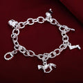 Fashion charm 925 Sterling Silver Bracelet for man woman Twisted rope chain fine jewelry Wedding party Christmas gift Lootquake LLC