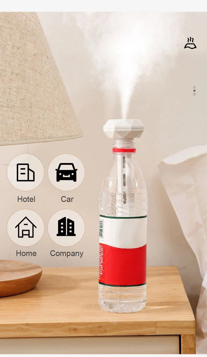 LED Lamp Air Humidifier USB Essential Oil Diffuser Car Purifier Aroma Anion Mist Maker with Romantic Light Portable Humidifier Lootquake LLC