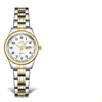 Women's Stainless Steel Blue Dial Watch Dual Calendar