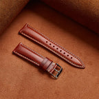 Amazfit Band Vintage Oil Wax Leather Watch Strap Cowhide Buckle