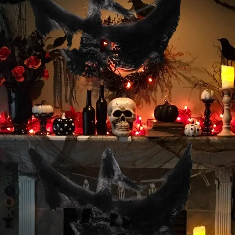 Halloween Decoration Party Accessories Decorations for Events Scream Festa Spider Web Black Outdoor Props Haunted House Spider Lootquake LLC
