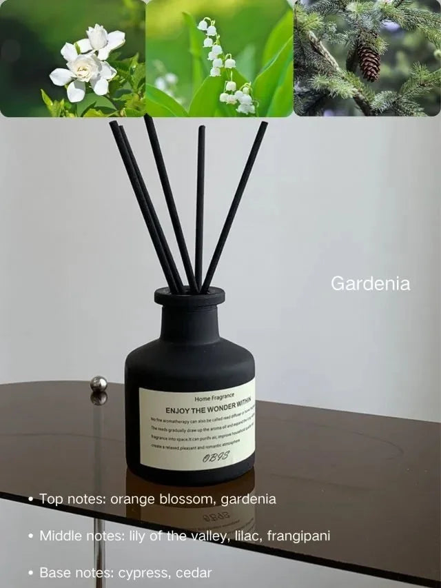 50ml Aromatherapy Essential Oil Flameless Freesia Jasmine Fragrance Oil with Reed Diffuser Stick Home Room Air Freshener Decor Lootquake LLC