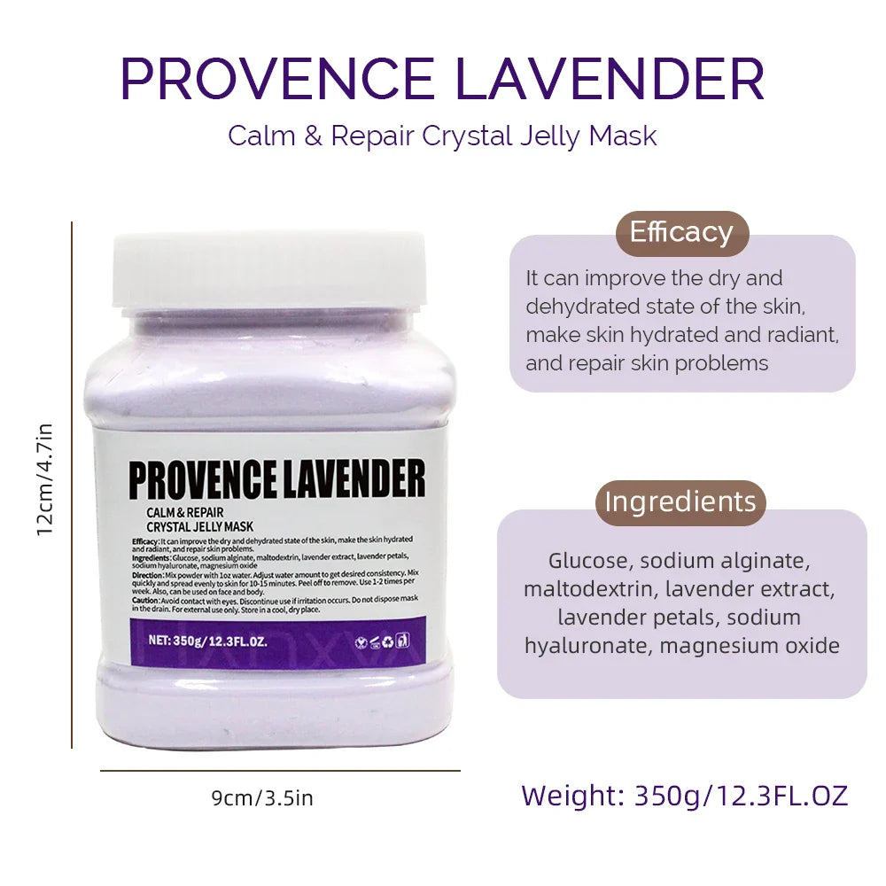 350g Jelly Mask Powder Rose Lavender Crystal Mask Collagen Face Mask Skin Moisturizing Powder Mask Facial Mask DIY Skin Care Lootquake LLC