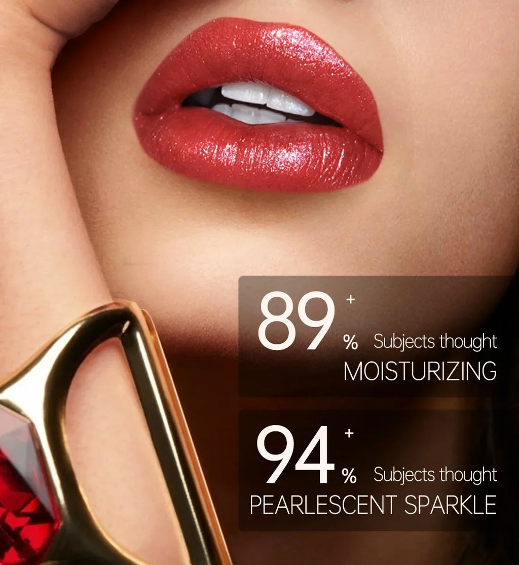 Fine Glitter Lipstick, Quicksand Gold Lipstick Non-sticky Non-fading Lipstick Pearlescent Long-lasting Silky Mermaid Lipstick Lootquake LLC