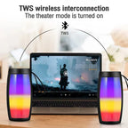 S12 Wireless Bluetooth Speakers Powerful Portable Sound Box Subwoofer Car Audio Bass MP3 Player Sound System LED Lights Lootquake LLC