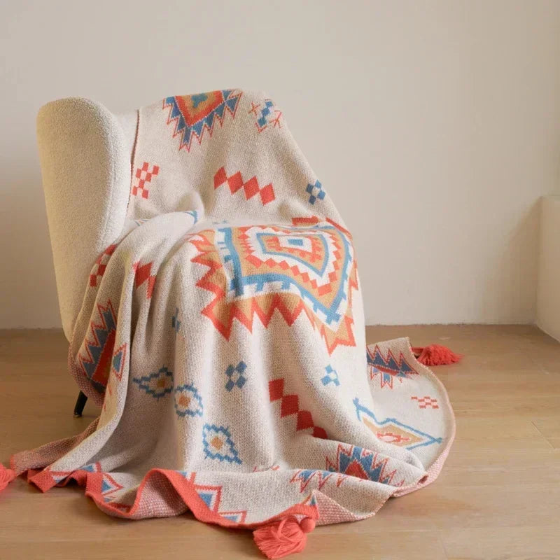 Bohemian Blanket Soft Sofa Cover Summer Blanket Office Nap Blankets Air Conditioning Blankets Knit Blanket For Travel Lootquake LLC