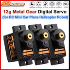 1/3/6/9PCS DSpower 9g 12g Metal Gear Micro Digital Servo for 1/24 SCX24 RC Car 450 Airplane Helicoper SG90 MG90S WLtoys Robot