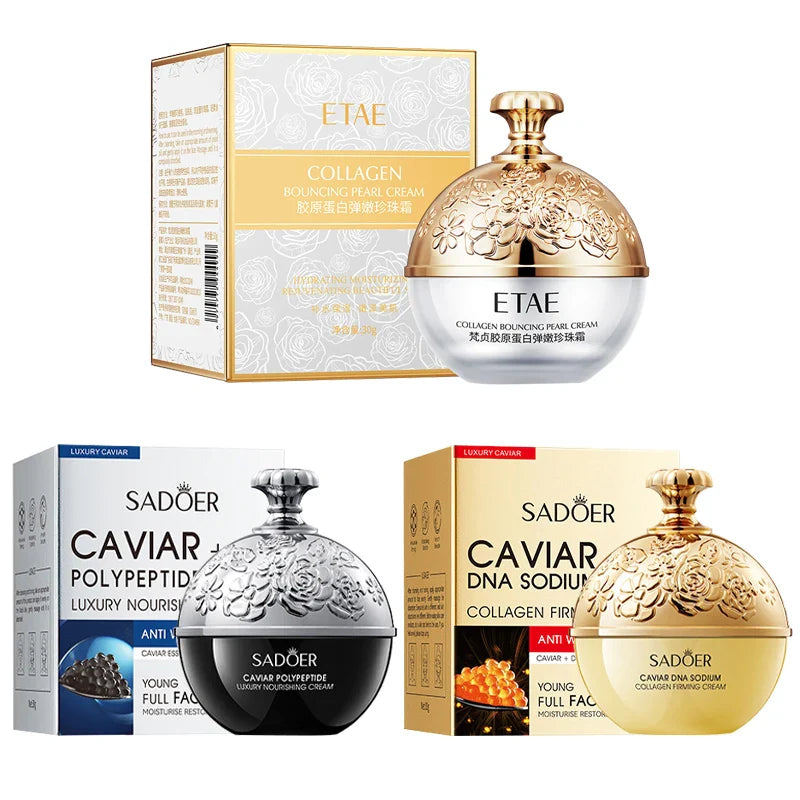 Anti-Wrinkle Face Cream Collagen Pearl Firming Lift Fade Fine Lines Caviar Moisturizing Smooth Brighten Korean Skin Care Product Lootquake LLC