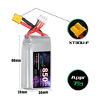 1/2/3PCS TERANTY 3S 11.4V Lipo Battery 850mAh 100C HV With XT30 T XT60 Plug For RC FPV Drone Quadcopter Helicopter Airplane