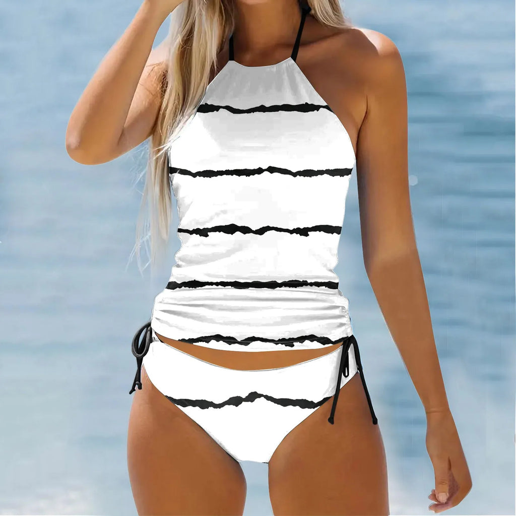 Women's Floral Tankini Set with Boyshorts THRIXINE