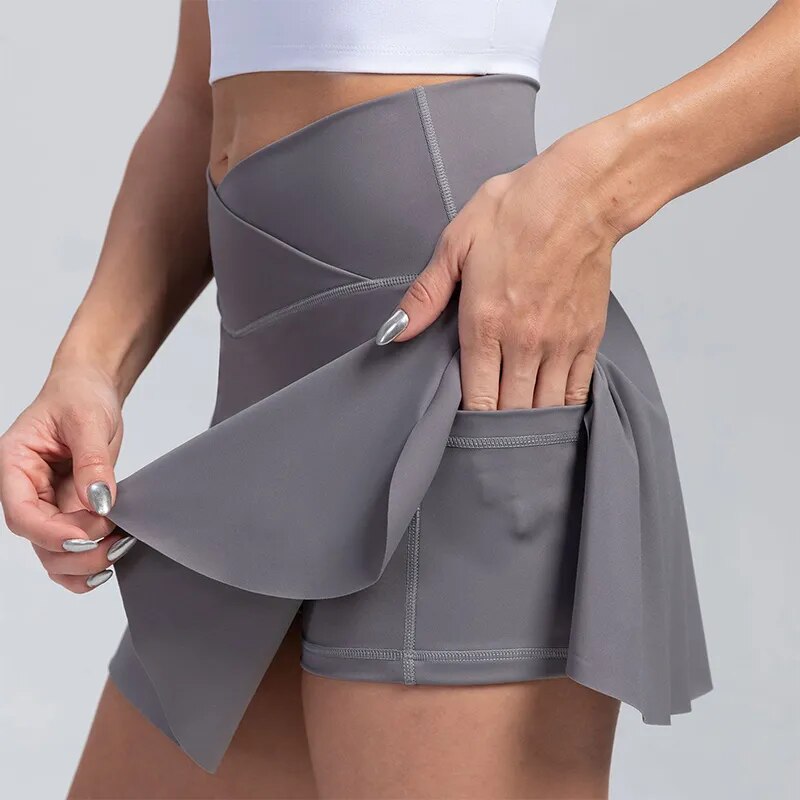 Women Pleated Tennis Skirt with Pockets - SJB-DIAMOND ELITES