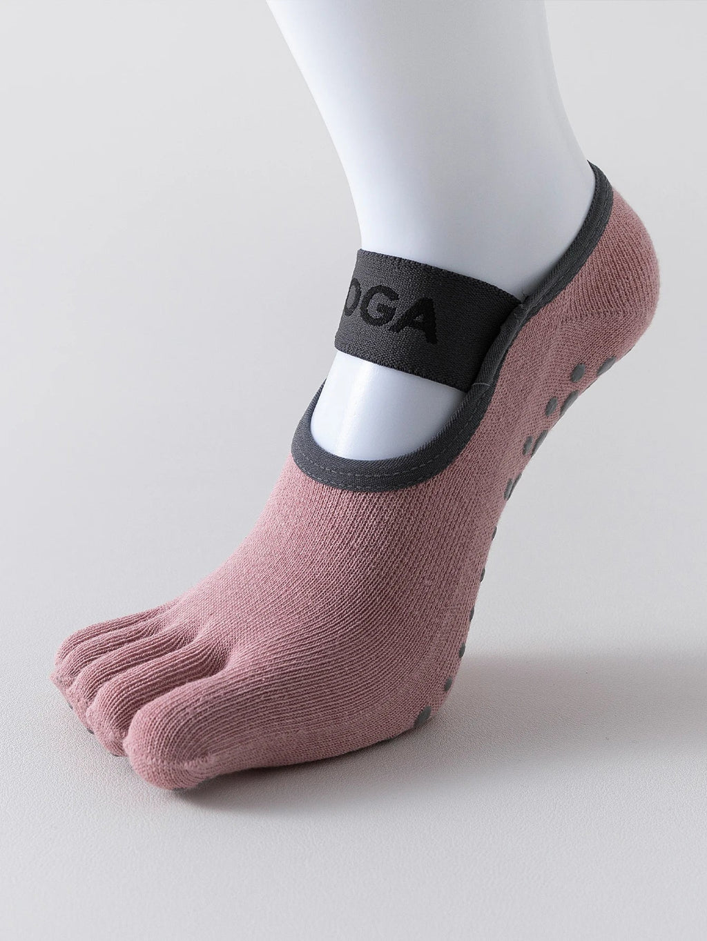 Women's five finger socks, anti slip yoga socks