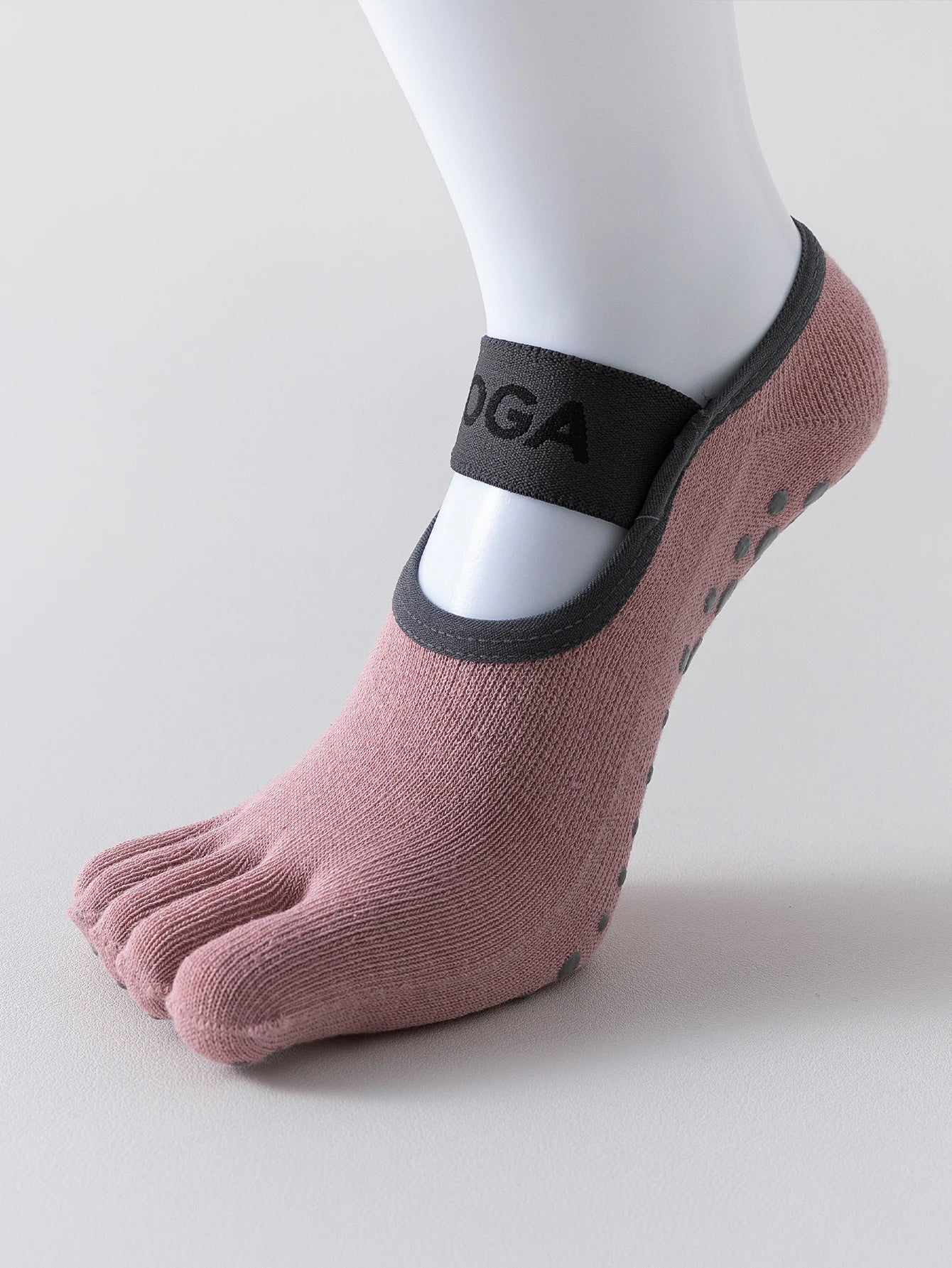 Women's five finger socks, anti slip yoga socks