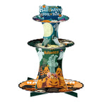 3-Tier Halloween Paper Dessert Stand - DIY Spooky Party Candy Display with Ghost/Pumpkin/Bat Printed Buffet Table Decor Lootquake LLC