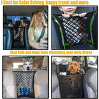 Car Storage Net Bag Between Seats Car Divider Pet Barrier Stretchable Elastic Mesh Bag Organizer Auto Accessories Lootquake LLC