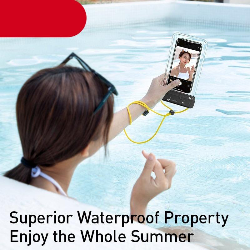 Unique Soft Waterproof Phone Case 7.2inch IPX8 Waterproof Phone Bag For iPhone 13  Waterproof Pouch Diving Surfing Phone Bag Case Cover Adjustable Rope Phone Case Stevvex
