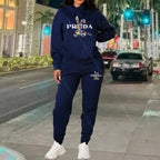 Women's Luxury Oversized Tracksuit 2-Piece Set THRIXINE