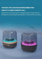 Portable Bluetooth 5.3 Breathing Lamp Speakers 3D Hi-Fi  Audio Subwoofer Outdoor Loudspeaker Music Surround Bass Box Speaker Lootquake LLC