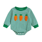 Adorable Infant Unisex Hoodies Rompers Spring Outfits Easter Bunny Carrot Embroidered Long Sleeve Bodysuits Jumpsuits Lootquake LLC